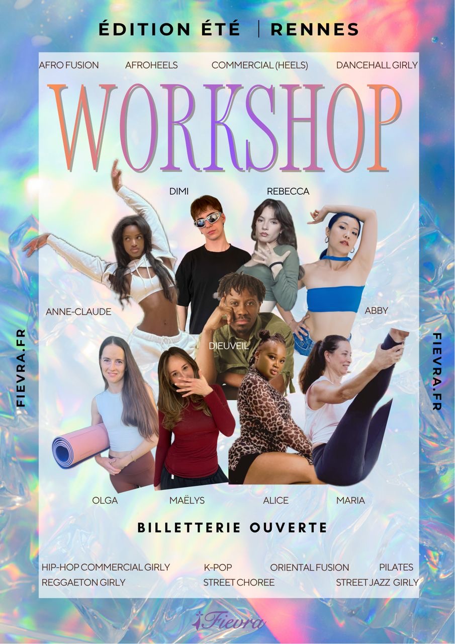 Stages à Rennes de Heels, Commercial, Oriental Fusion, Pilates, Street Jazz, Reggaeton, K-pop, Hip-Hop Commercial Girly, Afro Fusion, Dancehall Girly